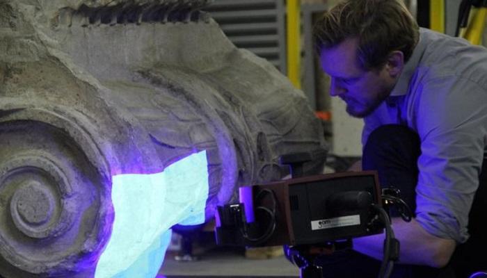 Scanning of an ancient architectural fragment from Magnesia
