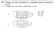 Roman glandes with Latin inscription "Em tibe malum malo".