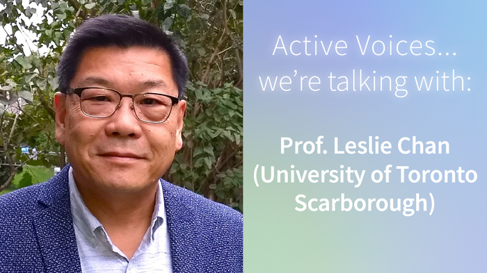 Active Voices… we're talking with: Leslie Chan